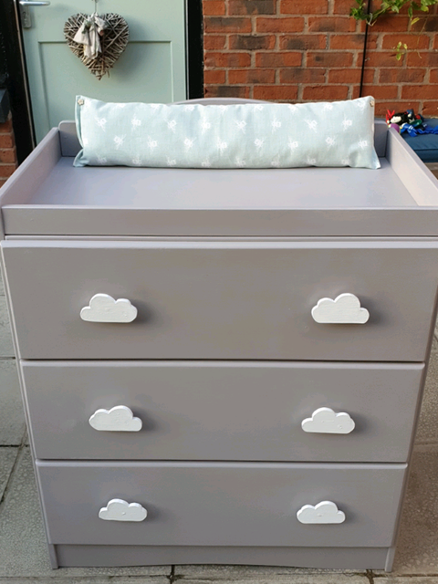 upcycled baby changing table